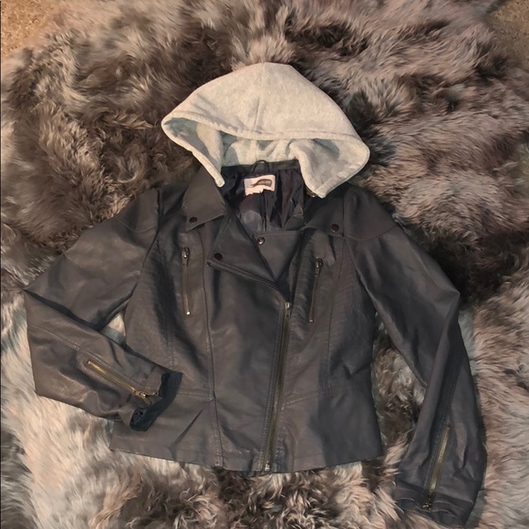 Forever 21 Jackets & Coats Dark Grey Moto Jacket Poshmark